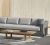 Canapea modulara exterior Point Heritage cu 3 locuri, brat stanga, structura aluminiu, cadru gri, textil gri G2 1252
