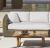Canapea modulara exterior Point Heritage cu 2 locuri, brat dreapta, structura aluminiu, cadru maro, textil alb G1 22
