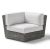 Element de colt Point Heritage, structura aluminiu, cadru gri, textil gri G2 1252