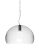 Suspensie Kartell FL/Y design Ferruccio Laviani, E27 max 15W LED, h33cm, transparent