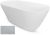 Cada freestanding Besco Moya Glam 160x68cm, Silver