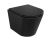 Set vas wc suspendat Besco Laax Rimless  si capac cu inchidere lenta, negru mat