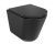 Set vas wc suspendat Besco Laax Ergo Rimless  si capac cu inchidere lenta, negru mat