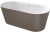 Cada ovala freestanding Roca Raina 159x75cm, Stonex, ventil click-clack, cafea