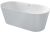 Cada ovala freestanding Roca Raina 159x75cm, Stonex, ventil click-clack, gri perla