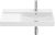 Lavoar asimetric Roca Ona 80x46cm, orientare dreapta, alb
