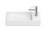 Lavoar asimetric Roca Tura Compact 55x27.5cm, orientare dreapta, fara orificiu preaplin, alb mat