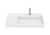 Lavoar asimetric Roca Tura 80x43cm, orientare dreapta, fara orificiu preaplin, alb