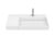 Lavoar asimetric Roca Tura 80x43cm, orientare dreapta, fara orificiu preaplin, alb mat