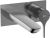 Baterie lavoar Roca Insignia de perete, necesita corp ingropat, brushed titanium black