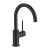 Baterie lavoar Roca NU L cu pipa inalta pivotanta, Cold Start, fara ventil, maneta pin, Titanium Black
