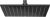 Palarie de dus Roca RainDream 300x300mm, negru periat