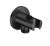 Conector FixFit Roca Aqua cu agatatoare de dus, negru periat
