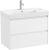 Set mobilier Roca Ona cu dulap baza cu doua sertare 80cm si lavoar, alb mat