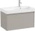 Set mobilier Roca Ona cu dulap baza cu un sertar 80cm si lavoar asimetric orientare dreapta, gri mat