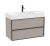 Set mobilier Roca Inspira cu lavoar si dulap baza cu doua sertare, 100cm, gri nisip