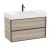 Set mobilier Roca Inspira cu lavoar si dulap baza cu doua sertare, 100cm, pin alb