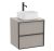 Dulap baza Roca Inspira pentru lavoare pe blat, doua sertare, 60cm, gri nisip