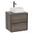 Dulap baza Roca Inspira pentru lavoare pe blat, doua sertare, 60cm, maro magnolia