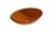 Lavoar oval tip bol Besco Anya 50x35cm, ResiCast, transparent, ventil click-clack crom, Earth Rust