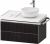 Dulap baza suspendat Duravit Aurena 784 x 492mm pentru blat ceramic, cu doua sertare, orientare dreapta, inclus portprosop, riflaj Ebony mat