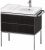 Dulap baza pe pardoseala Duravit Aurena 784 x 492mm pentru lavoar, cu doua sertare, orientare dreapta, inclus portprosop, riflaj Ebony mat
