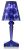 Veioza Kartell Battery design Ferruccio Laviani, LED 0.8W, h22cm, albastru metalizat
