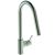 Baterie bucatarie Ideal Standard Gusto, 233mm, dus extractibil, pipa R rotativa, silver storm