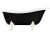Cada retro freestanding Besco Otylia Black & White 160x77cm cu picioare albe