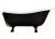 Cada retro freestanding Besco Otylia Black & White 160x77cm cu picioare negru mat