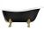 Cada retro freestanding Besco Otylia Black & White 160x77cm cu picioare aurii