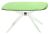Masuta Kartell Blast design Philippe Starck, 80x80cm, h40cm, crom-verde transparent