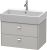 Dulap baza suspendat Duravit Brioso 684x442mm, cu doua sertare, gri ciment mat, manere crom