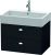 Dulap baza suspendat Duravit Brioso 684x442mm, cu doua sertare, stejar negru, manere crom