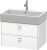 Dulap baza suspendat Duravit Brioso 684x442mm, cu doua sertare, alb mat, manere crom