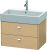Dulap baza suspendat Duravit Brioso 684x442mm, cu doua sertare, stejar natur, manere crom