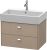 Dulap baza suspendat Duravit Brioso 684x442mm, cu doua sertare, linen decor, manere crom
