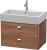 Dulap baza suspendat Duravit Brioso 684x442mm, cu doua sertare, nuc natur, manere crom