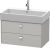 Dulap baza suspendat Duravit Brioso 784x442mm, cu doua sertare, gri ciment mat, manere crom