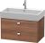Dulap baza suspendat Duravit Brioso 784x442mm, cu doua sertare, nuc natur, manere crom