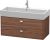 Dulap baza suspendat Duravit Brioso 984x442mm, cu doua sertare, nuc inchis decor, manere crom