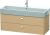 Dulap baza suspendat Duravit Brioso 1184x442mm, cu doua sertare, stejar natur, manere crom