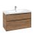 Dulap baza suspendat Villeroy & Boch Subway 3.0 973x576x478 mm cu doua sertare, Oak Kansas, maner Volcano Black