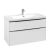Dulap baza suspendat Villeroy & Boch Subway 3.0 973x576x478 mm cu doua sertare, Pure White, maner Volcano Black