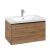 Dulap baza suspendat Villeroy & Boch Subway 3.0 772x429x478 mm cu un singur sertar, Oak Kansas, maner Volcano Black