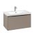 Dulap baza suspendat Villeroy & Boch Subway 3.0 772x429x478 mm cu un singur sertar, Taupe, maner Volcano Black