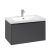 Dulap baza suspendat Villeroy & Boch Subway 3.0 772x429x478 mm cu un singur sertar, Graphite, maner Volcano Black