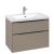 Dulap baza suspendat Villeroy & Boch Subway 3.0 772x576x478 mm cu doua sertare, Taupe, maner Volcano Black