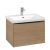 Dulap baza suspendat Villeroy & Boch Subway 3.0 622x429x478 mm cu un singur sertar, Nordic Oak, maner Volcano Black