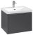 Dulap baza suspendat Villeroy & Boch Subway 3.0 cu iluminare, 57x44x46cm, Graphite, maner aluminiu